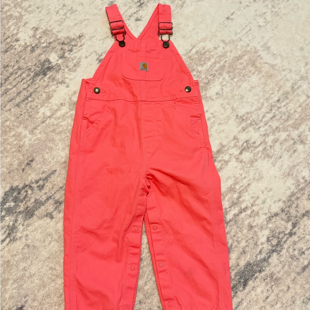 Carhartt pink toddler overalls